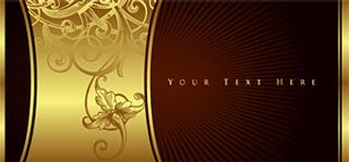 华丽的金色花纹矢量素材