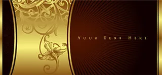 华丽的金色花纹矢量素材