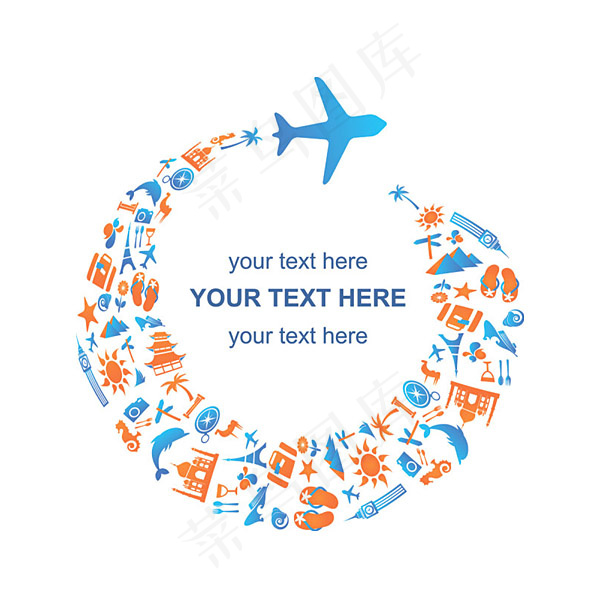 旅游创意元素矢量素材