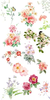 淘宝唯美文艺手绘花蕊素材