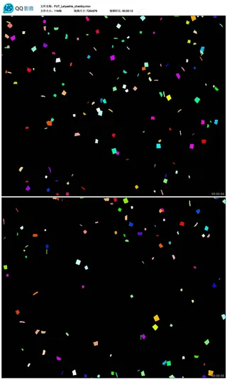 前景彩带彩片带通道视频素材