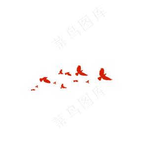 红色的大雁免抠图