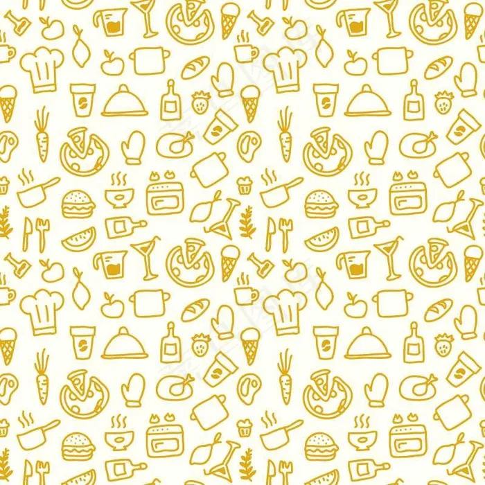 卡通食物无缝背景矢量图eps,ai矢量模版下载