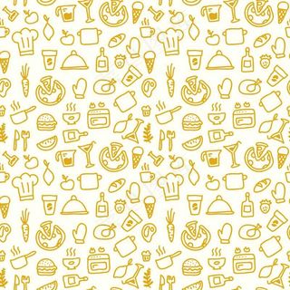 卡通食物无缝背景矢量图
