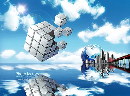 企业科技展板背景