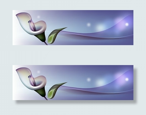 时尚动感花卉壁画图案