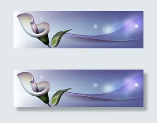 时尚动感花卉壁画图案