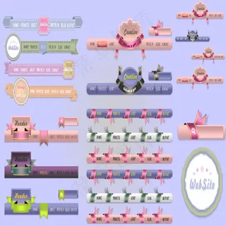 精美导航条PSD分层素材