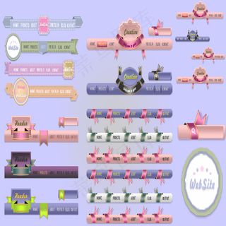 精美导航条PSD分层素材