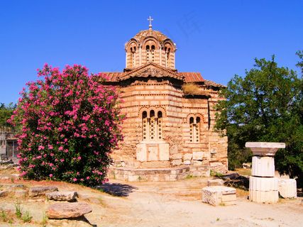 农村植物教堂背景
