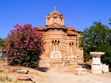 农村植物教堂背景