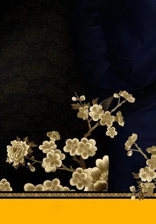 高端梅花刺绣古典