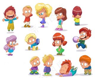 卡通小人矢量素材