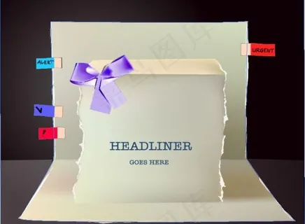 立体标签卡片矢量素材三