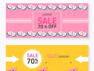 最新款时尚优惠券卡片设计模板