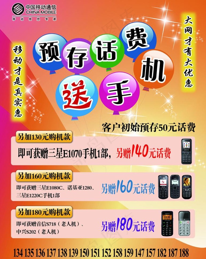 预存话费送手机图片psd模版下载