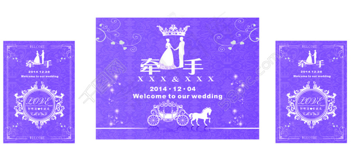 西式浪漫婚礼背景cdr矢量模版下载