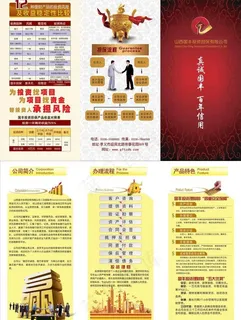 投资担保金融财富折页 投资担保金融财富折页