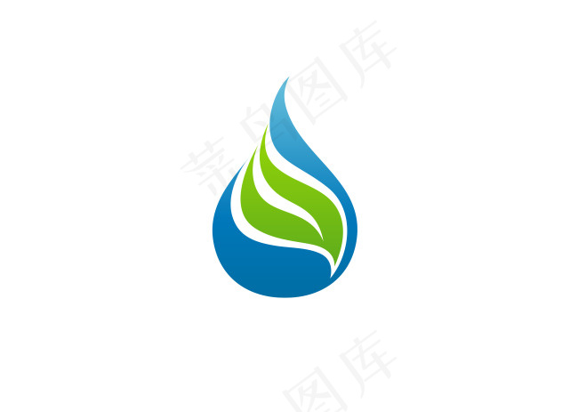 蓝绿色水滴logo