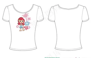 服装 设计 印花 可爱 女孩 t恤...