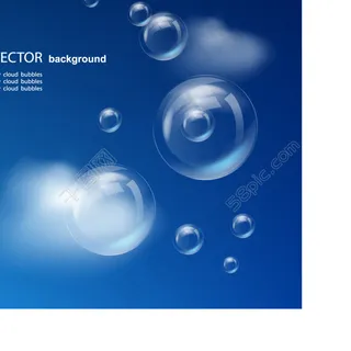 蓝天上的气泡