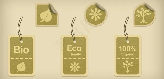 复古环保小吊牌图片