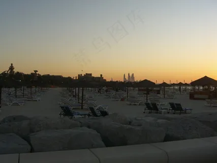 迪拜朱美拉日落海滩图片