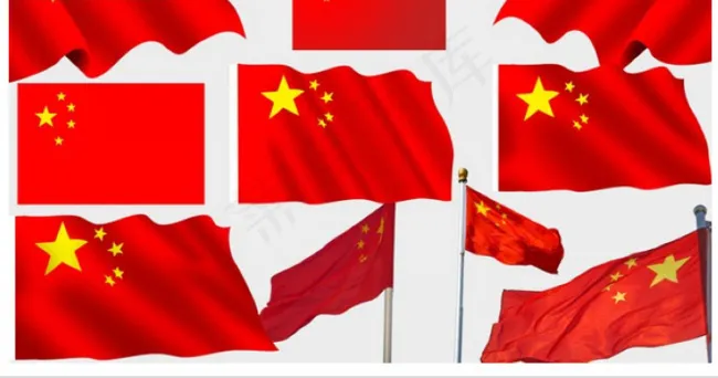 psd五星红旗素材psd模版下载