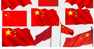 psd五星红旗素材