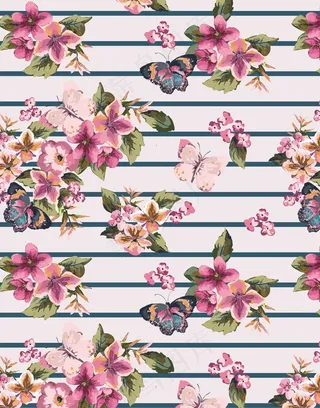 花纹背景图案产品图案植物花卉面料设...