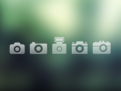 Camera Icons 相机图标psd模版下载