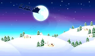 圣诞节雪景矢量素材