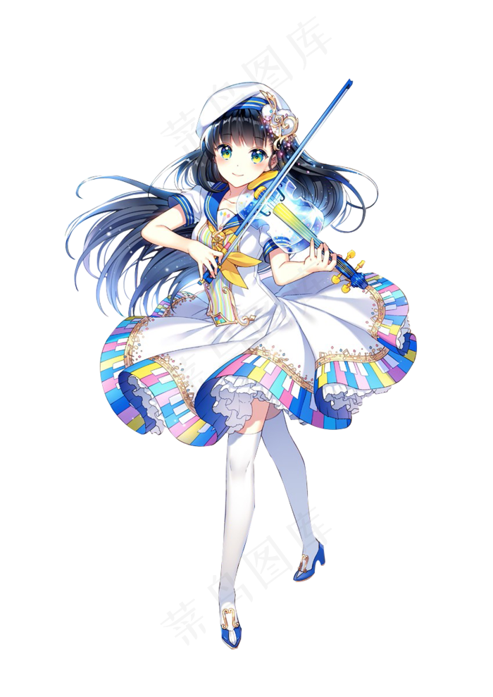 二次元日漫美少女人物免抠素材图