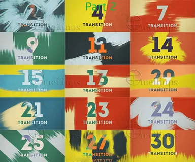 笔刷涂抹转场过渡动画素材AE模板2