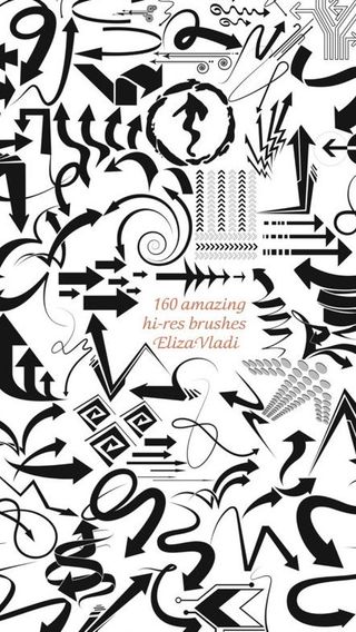 高清晰漂亮稀有箭头指向ps笔刷图片