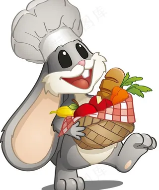 厨师小白兔图片