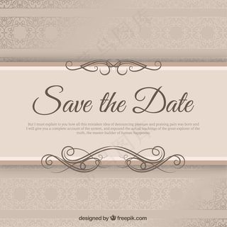 优雅的婚礼邀请Ribbond