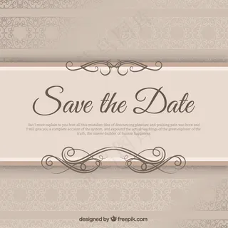 优雅的婚礼邀请Ribbond