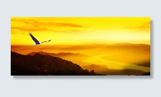 翱翔万里企业文化展板psd素材