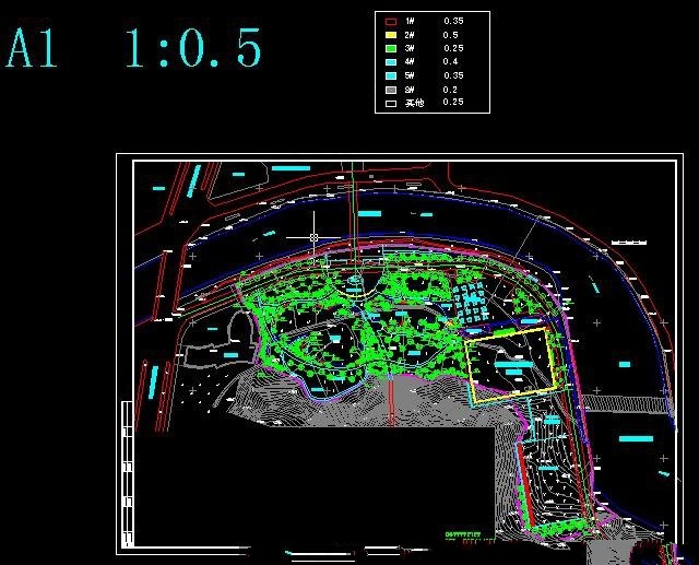植物造景作业cad