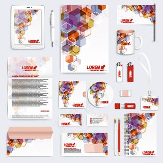 简约时尚企业VI设计模板矢量素材