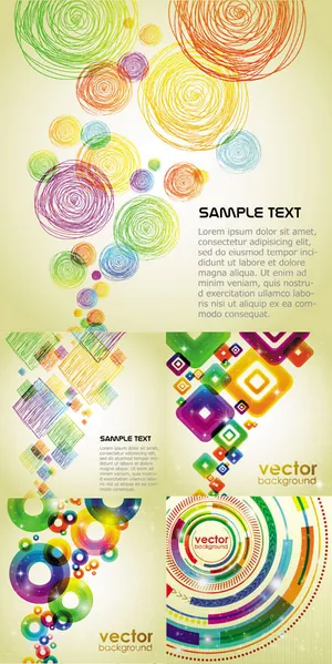 幻彩几何背景矢量素材