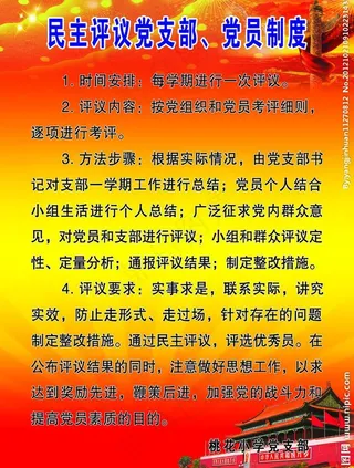 民主评议党支部 党员制度图片