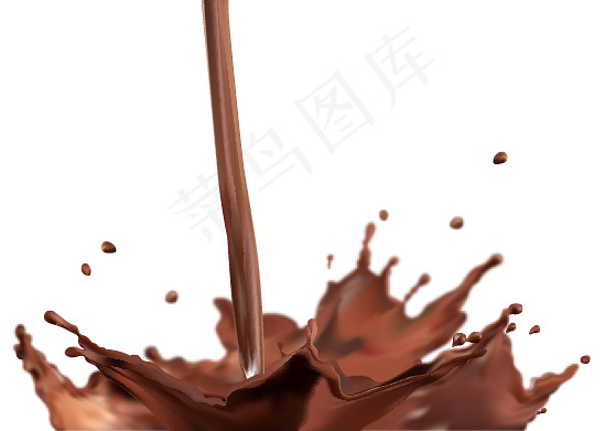 飞溅的巧克力矢量素材