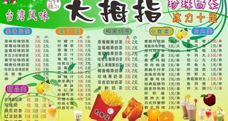 大拇指 点菜牌图片