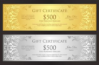 金色优惠劵设计矢量素材