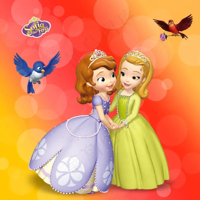 索菲亚公主系列图片ai矢量模版下载