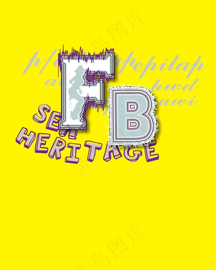 男装T恤图案设计英文艺术字体插画