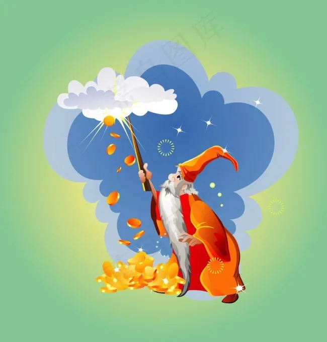 阿拉神灯cdr矢量模版下载