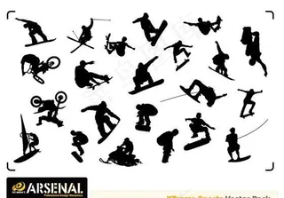 矢量运动剪影素材